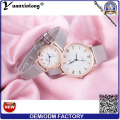 YXL-639 luxo amor para sempre Fashion pulso aço inoxidável malha banda casal relógio de pulso para presentes de casamento